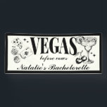 Aangepaste vrijgezellenfeest Las Vegas - Persoonli Spandoek<br><div class="desc">Welkom je bruidsmeisjes in stijl met onze Aangepaste Las Vegas Bachelorette Party Persoonlijke Banner. Ontworpen om je feest te verheffen met een vleugje elegantie, heeft deze banner levendige motieven die perfect zijn om de ultieme "Lucky in Love" esthetiek te creëren. Of je nu een levendig feest in Vegas organiseert of...</div>