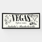 Aangepaste vrijgezellenfeest Las Vegas - Persoonli Spandoek (Horizontaal)