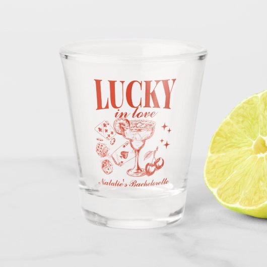 Aangepaste vrijgezellenfeest Las Vegas Persoonlijk Shot Glas (Voorkant)