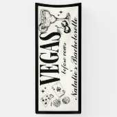 Aangepaste vrijgezellenfeest Las Vegas Persoonlijk Spandoek (Verticaal)