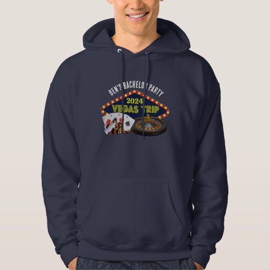 Aangepaste vrijgezellenfeest Las Vegas reis Hoodie (Voorkant)