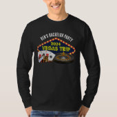 Aangepaste vrijgezellenfeest Las Vegas reis lange  T-shirt (Voorkant)