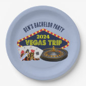 Aangepaste vrijgezellenfeest Las Vegas Trip Casino Papieren Bordje (Voorkant)