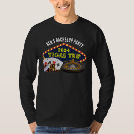Aangepaste vrijgezellenfeest Las Vegas Trip Lange  T-shirt