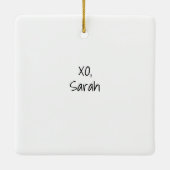 Aangepaste vrijgezellenfeest New York City Silhoue Keramisch Ornament (Achterkant)