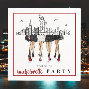 Aangepaste vrijgezellenfeest New York City Silhoue Servet