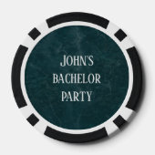 Aangepaste vrijgezellenfeest op zee poker chips (Achterkant)