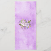 Aangepaste Vrijgezellenfeest Paarse pony's Menu (Achterkant)