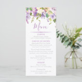 Aangepaste Vrijgezellenfeest Paarse pony's Menu (Staand voorkant)