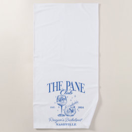 Aangepaste vrijgezellenfeest Retro Cocktail Blauw Strandlaken