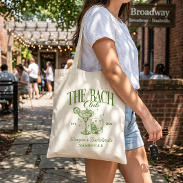 Aangepaste vrijgezellenfeest Retro Cocktail Groen Tote Bag