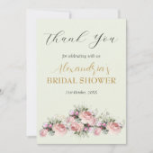 Aangepaste Vrijgezellenfeest Rozen Dank u Bedankkaart (Voorkant)