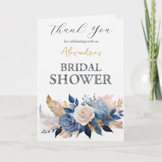 Aangepaste Vrijgezellenfeest Rozen Dank u Bedankkaart (Voorkant)