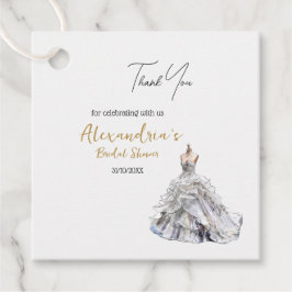 Aangepaste Vrijgezellenfeest trouwjurk Dank u Bedankjes Labels