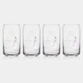 Aangepaste Vrijgezellenfeest trouwjurk Dank u Blikvorm Glas (Voorkant)