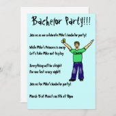 Aangepaste vrijgezellenfeest!!! Uitnodigingen (Voorkant / Achterkant)