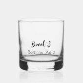 Aangepaste vrijgezellenfeest whisky glas (Voorkant)