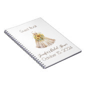 Aangepaste Vrijgezellenfeest Zonnebloem Jurk Gaste Notitieboek (Rechterzijde)