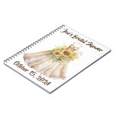 Aangepaste Vrijgezellenfeest Zonnebloem Jurk Gaste Notitieboek (Linkerzijde)