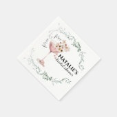 Aangepaste Vrijgezellenfeesten servetten bloemblaa (Hoek)