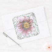 Aangepaste Vrijgezellenfeesten Sticker, botanische Vierkante Sticker (Envelop)