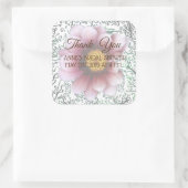 Aangepaste Vrijgezellenfeesten Sticker, botanische Vierkante Sticker (Tas)