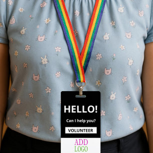 Aangepaste vrijwilliger - Fotopas- Naam ID Badge