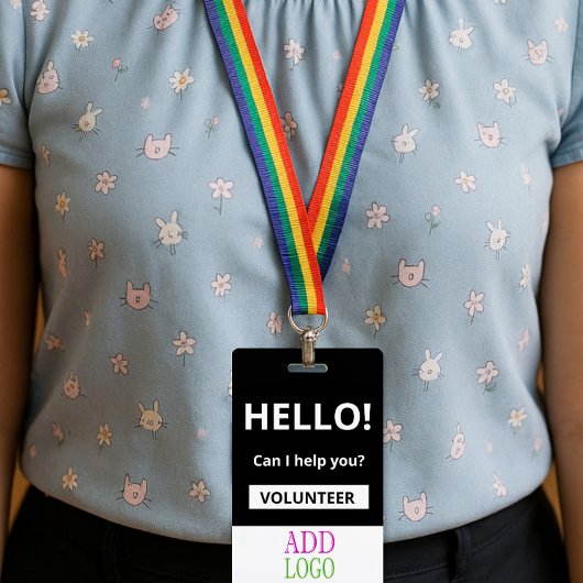 Aangepaste vrijwilliger - Fotopasnaam-ID Badge