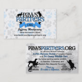 Aangepaste vrijwilliger PawsPartners.org Visitekaartje (Voorkant / Achterkant)