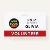 Aangepaste Vrijwilligersbadge Clip Gebeurtenisnaam Badge (Voorkant)
