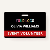 Aangepaste Vrijwilligersbadge Clip Gebeurtenisnaam Badge (Voorkant)