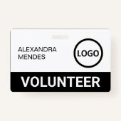 Aangepaste Vrijwilligersbadge Lanyard Event Team L Badge (Voorkant)