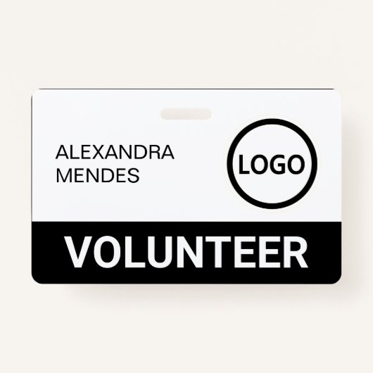 Aangepaste Vrijwilligersbadge Lanyard Event Team L Badge (Voorkant)