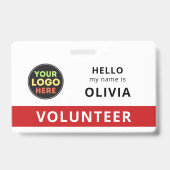 Aangepaste vrijwilligersbadgeclip evenement naamlo badge (Achterkant)