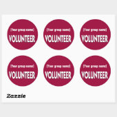 Aangepaste vrijwilligerskaart ronde sticker (Vel)