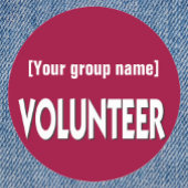 Aangepaste vrijwilligerskaart ronde sticker