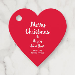 Aangepaste vrolijk kerstfeest gelukkig nieuwjaar h bedankjes labels