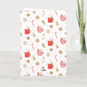 Aangepaste vrolijk kerstfeest koffie citaten voor  feestdagen kaart (Achterkant)