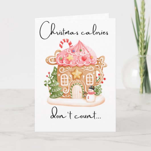 Aangepaste vrolijk kerstfeest peperkoek voor vrien feestdagen kaart (Voorkant)