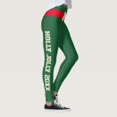 Aangepaste vrolijk kerstfeest rode ivoor lint jage leggings (Rechts)
