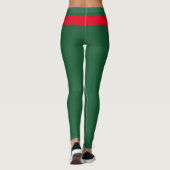 Aangepaste vrolijk kerstfeest rode ivoor lint jage leggings (Achterkant)