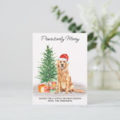 Aangepaste vrolijk kerstfeest voor hondenliefhebbe feestdagenkaart (Staand voorkant)