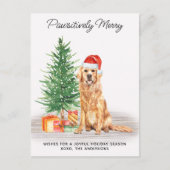 Aangepaste vrolijk kerstfeest voor hondenliefhebbe feestdagenkaart (Voorkant)