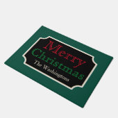 Aangepaste vrolijk kerstfeest welkomstmat deurmat (Schuin)