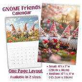 Aangepaste vrolijke grappige Gnome Vrienden Kunst Kalender