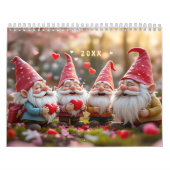 Aangepaste vrolijke grappige Gnome Vrienden Kunst Kalender (Hoes)
