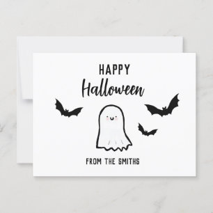 Aangepaste vrolijke Halloween vriendelijke geest Briefkaart