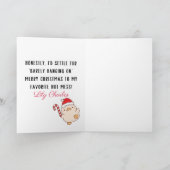 Aangepaste vrolijke kerst grappige citaten voor vr feestdagen kaart (Binnen)