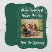 AANGEPASTE VROLIJKE KERST WENSKAART SAVE THE DATE (Voorkant / Achterkant)