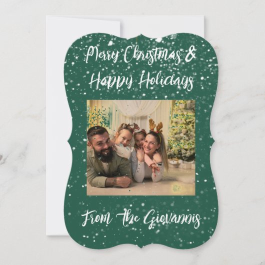 AANGEPASTE VROLIJKE KERST WENSKAART SAVE THE DATE (Voorkant)